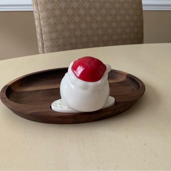 HO HO HO Santa Head Platter Decoration 🎅 - Picture 3 of 6